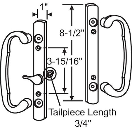 Strybuc Patio Door Handle 13-245BC